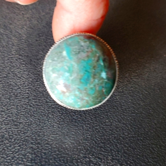 New Chrysocolla 925 Silver Ring. - Picture 7 of 16